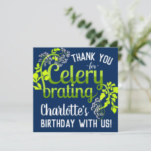 Cumpleaños Celery Gracias - Punny Garden Card