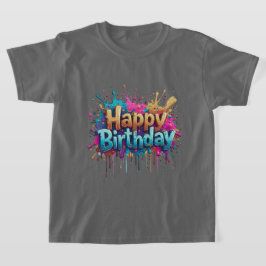 Cumpleaños Cheer - Coloridas camisetas de cumpleañ