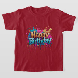 Cumpleaños Cheer - Coloridas camisetas de cumpleañ