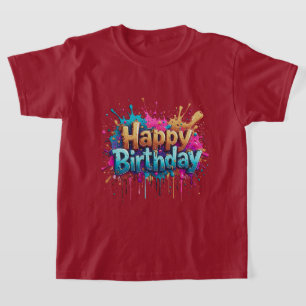 Cumpleaños Cheer - Coloridas camisetas de cumpleañ