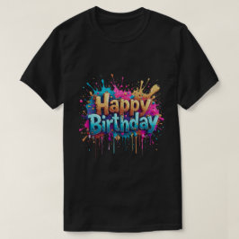 Cumpleaños Cheer - Coloridas camisetas de cumpleañ