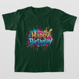Cumpleaños Cheer - Coloridas camisetas de cumpleañ