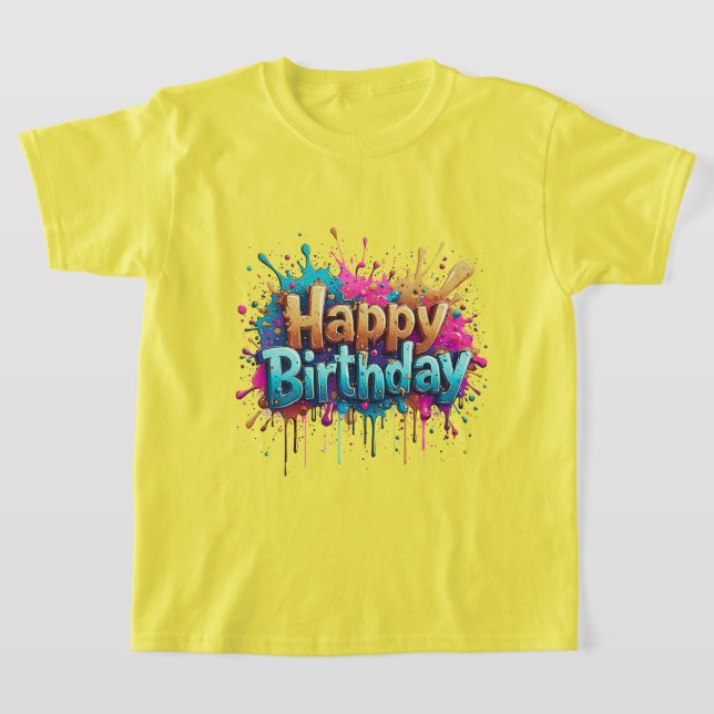 Cumpleaños Cheer - Coloridas camisetas de cumpleañ (Distribución)