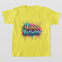 Cumpleaños Cheer - Coloridas camisetas de cumpleañ