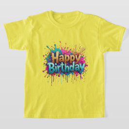 Cumpleaños Cheer - Coloridas camisetas de cumpleañ