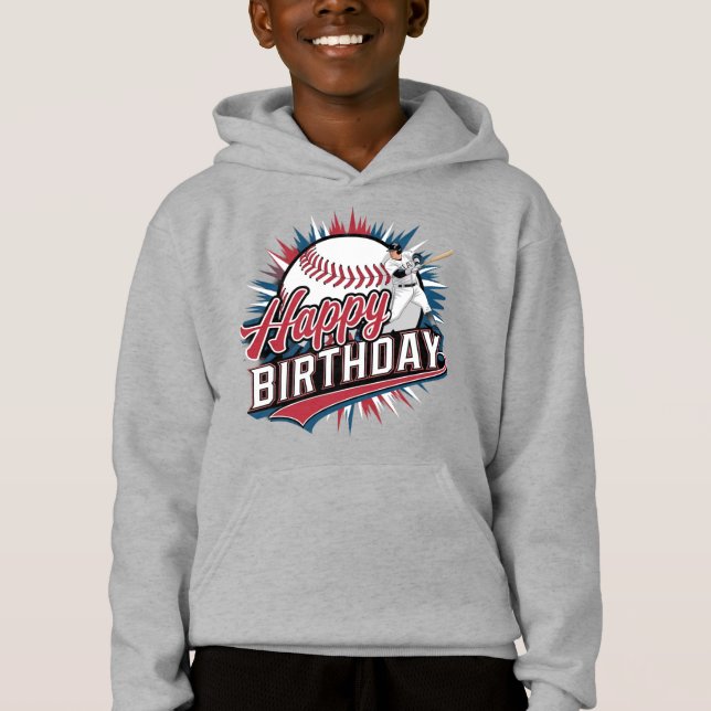 Cumpleaños colorido de Béisbol (Anverso)