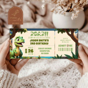 Cumpleaños con entrada de animales dinosaurios pis