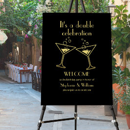 Cumpleaños Conjunto de la Celebración Doble de Oro