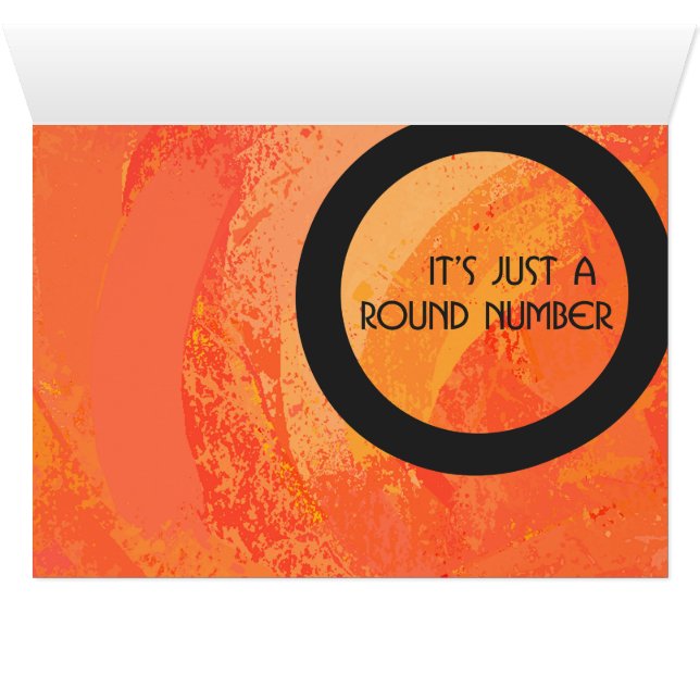 Cumpleaños de 60 Década Naranja (Adentro Horizontal (Parte inferior))