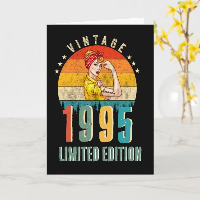 Cumpleaños De Año personalizado Para Su Tarjeta De (flor amarilla)