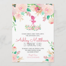 cumpleaños de baile, bailarina, invitación de cump