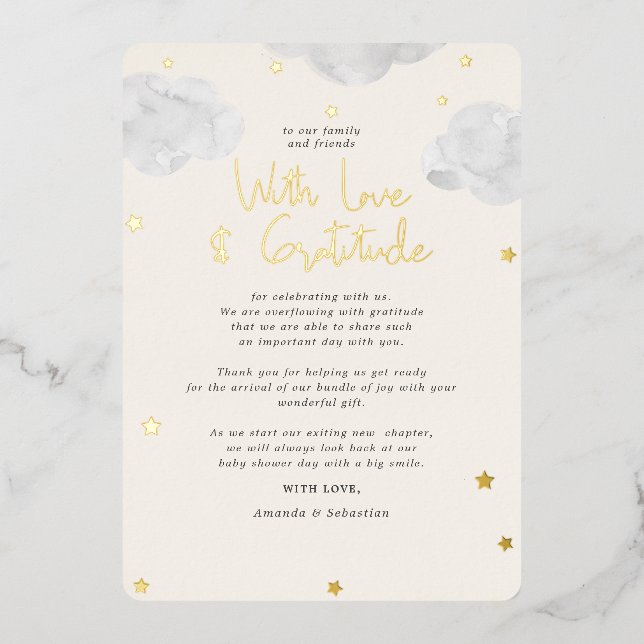 Cumpleaños de Bebé Género Neutral Tarjeta Plana de (Anverso)