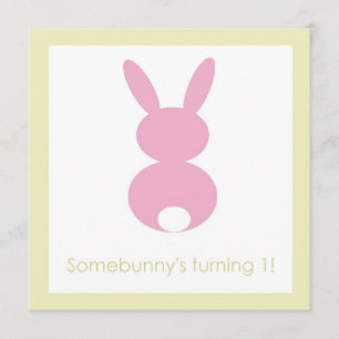 Cumpleaños de Bunny Hop o Invitación Baby Shower