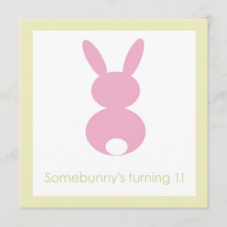 Cumpleaños de Bunny Hop o Invitación Baby Shower