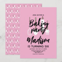 Cumpleaños de Chef de Repostería Fiesta Invitación
