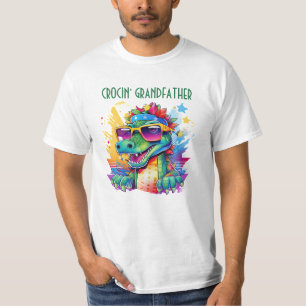 Cumpleaños de Cocodrilo Abuelo Tío Camiseta a Jueg