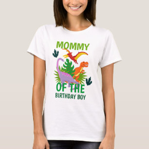 cumpleaños de Dinosaur mamá camisetas de mujeres