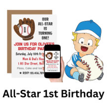 Cumpleaños de Estrella Invitación para el Primer C