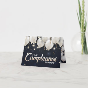 Cumpleaños de ¡FELIZ, AMOR DE MI   Tarjeta mediana