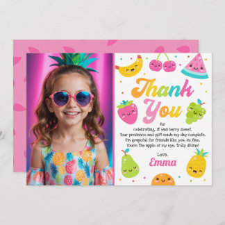 Cumpleaños de Frutas, Tarjeta de agradecimiento, F
