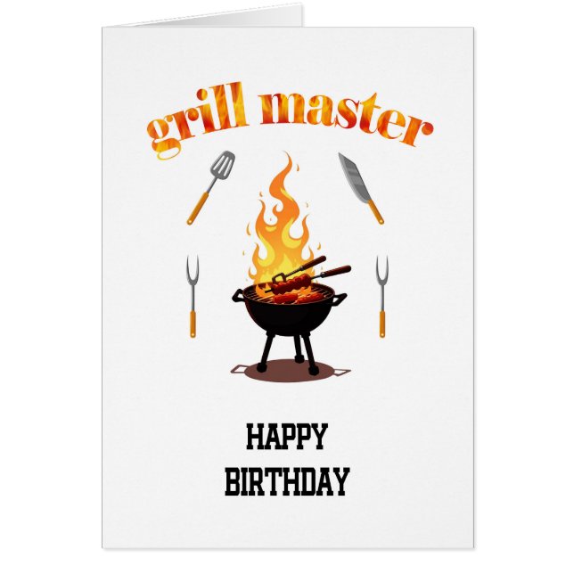 Cumpleaños de Grill Master (Frente)