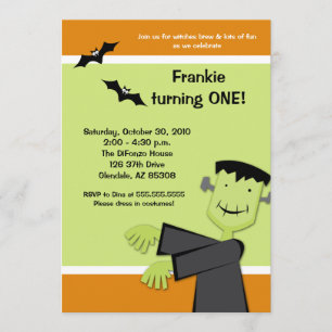 Cumpleaños de Halloween 5x7 Invitación a Fiesta Fr