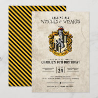 Cumpleaños de Harry Potter | Invitación a Hufflepu