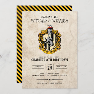 Cumpleaños de Harry Potter   Invitación a Hufflepu