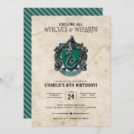 Cumpleaños de Harry Potter | Invitación a Slytheri