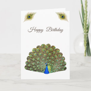 Cumpleaños de hermoso pavo real