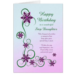 Cumpleaños de Hija Paso con Desplazamientos y Flor
