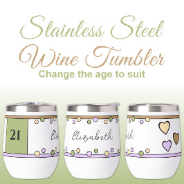 Cumpleaños de hitos 21er nombre verde púrpura