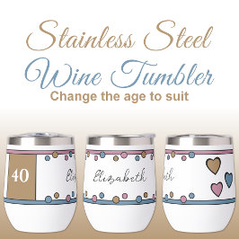 Cumpleaños de hitos 40º nombre azul marrón