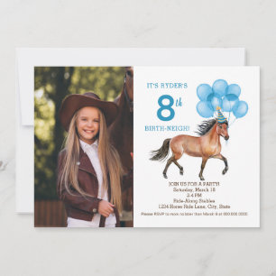 cumpleaños de Horse Lover Invitación a la foto