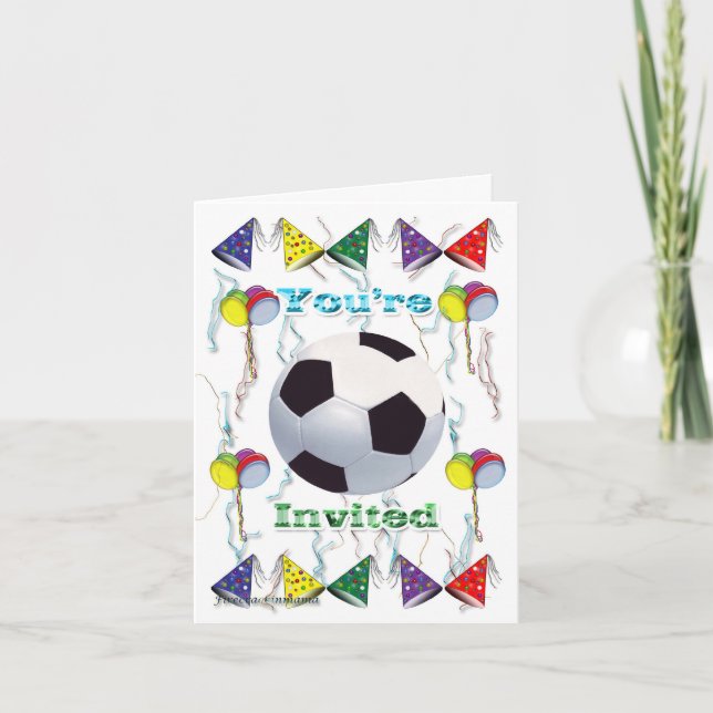cumpleaños de invitación al fútbol (Anverso)