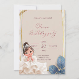 cumpleaños de invitación para la princesa pequeña