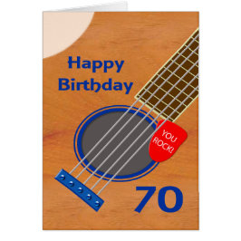 Cumpleaños de Jugador de Guitarra de 70 Años