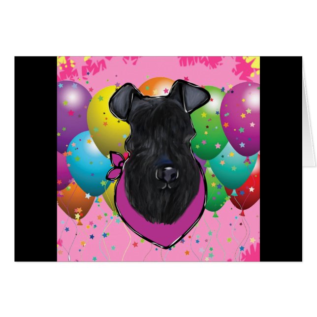 Cumpleaños de Kerry Blue Terrier (Anverso (Horizontal))