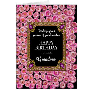 Cumpleaños de la abuela Daisies rosados