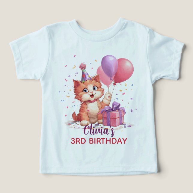 Cumpleaños de la celebración del Gato Kitty (Diseño delantero )