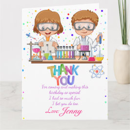 Cumpleaños de la Ciencia Mad Gracias tarjeta