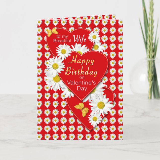 Cumpleaños De La Esposa En La Tarjeta El día de Sa (Anverso)