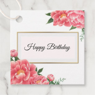 Cumpleaños de la etiqueta de regalo