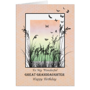 Cumpleaños de la Gran Nieta, con Mariposas