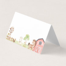 Cumpleaños de la granja o etiqueta de comida Baby 