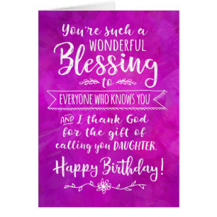 Cumpleaños de la hija, eres una bendición maravill