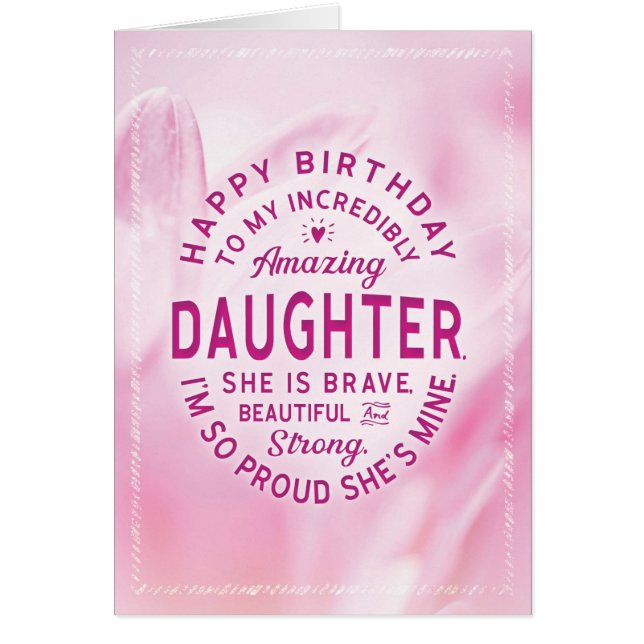 Cumpleaños de la hija mi increíblemente asombrosa  (Frente)