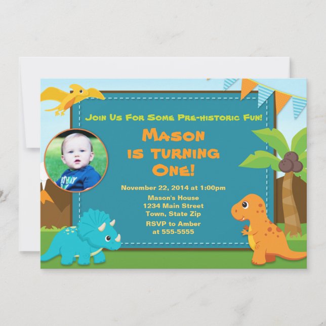 Cumpleaños de la invitación de la fiesta de (Anverso)