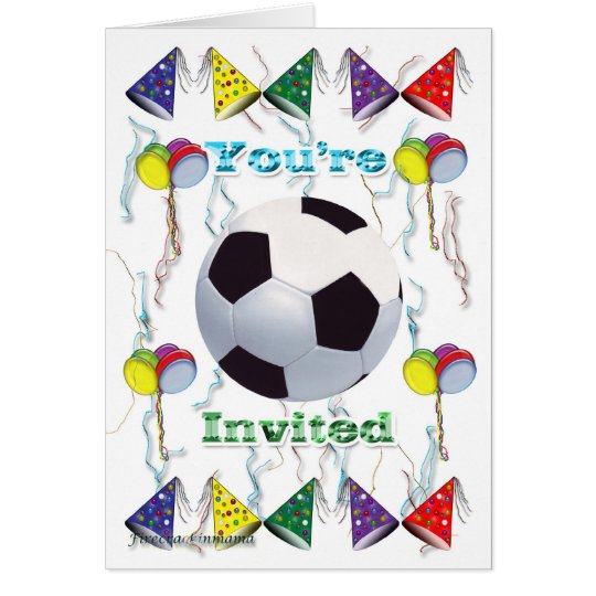 Cumpleaños de la invitación del fútbol