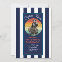 cumpleaños de la invitación pirata